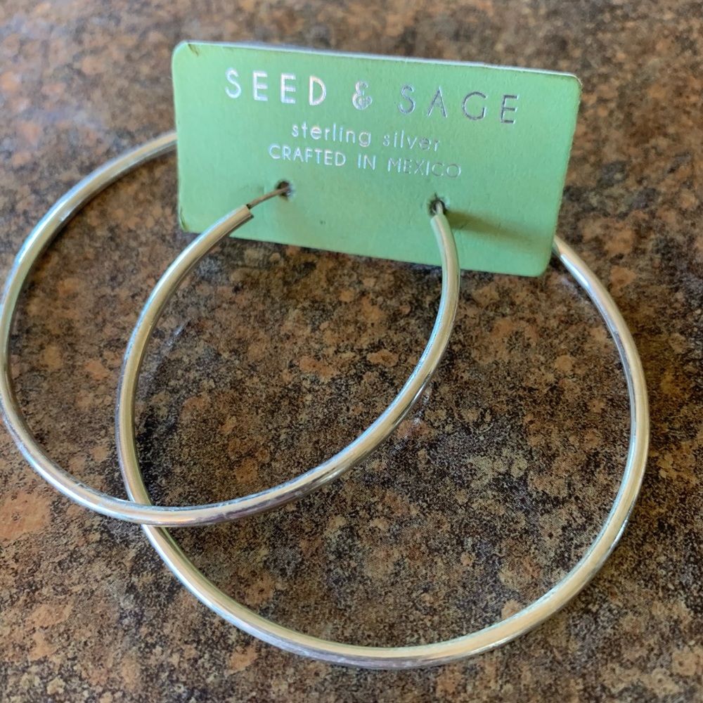 Seed & Sage Sterling Silver Hoops